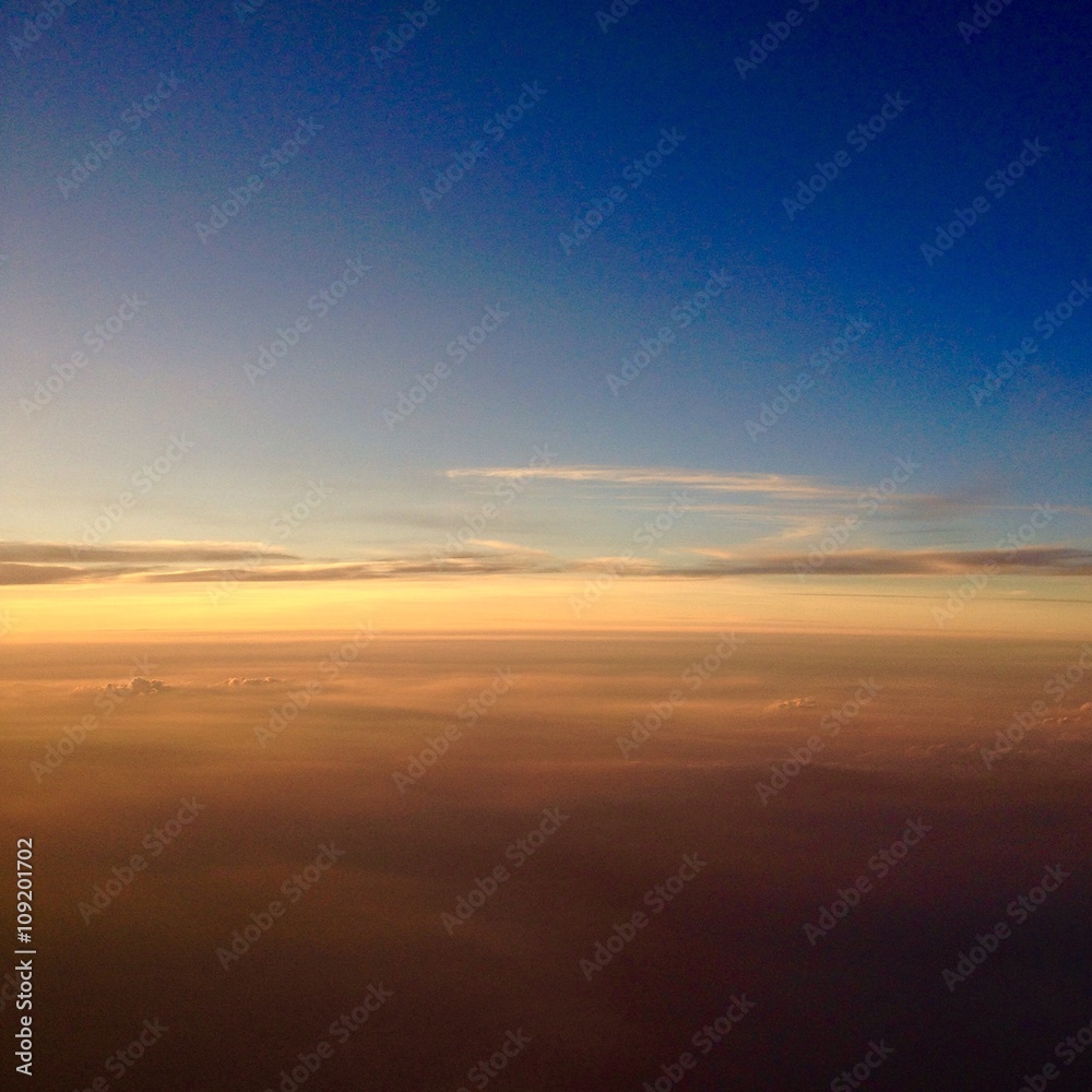cloud and sky on plane