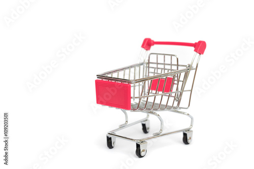 Shopping cart on white background © sarawut_ch