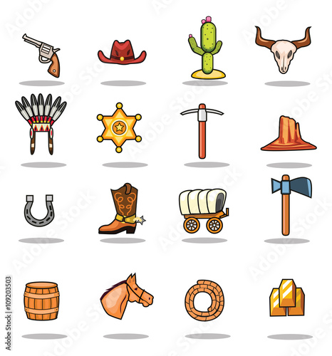 western gear and symbols