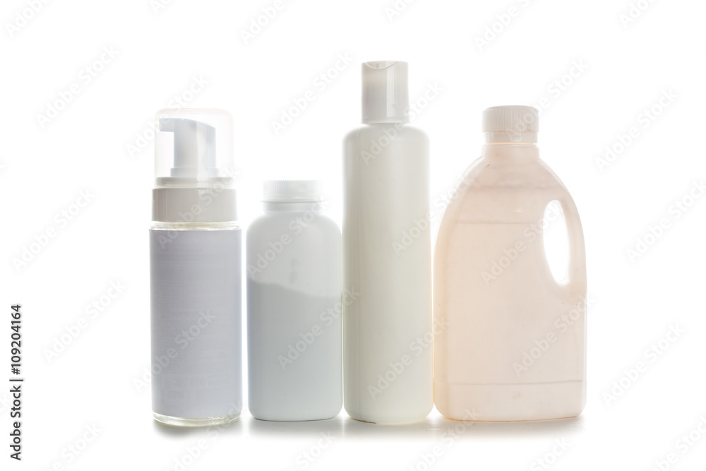 Cleaning product plastic container for house clean on white background Cleaning product plastic container for house clean on white background