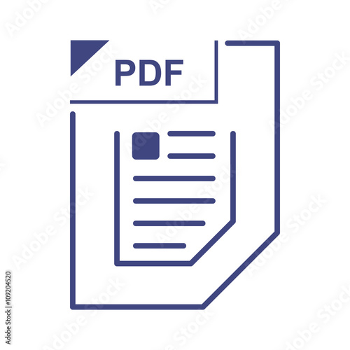 PDF file icon, cartoon style
