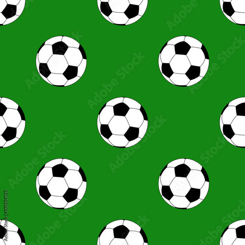Icono plano patrón con balón de futbol #1