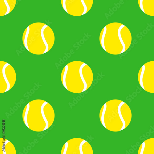 Icono plano patrón con pelota de tenis #1