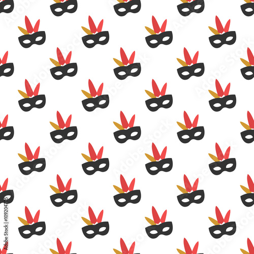 Carnival mask pattern seamless