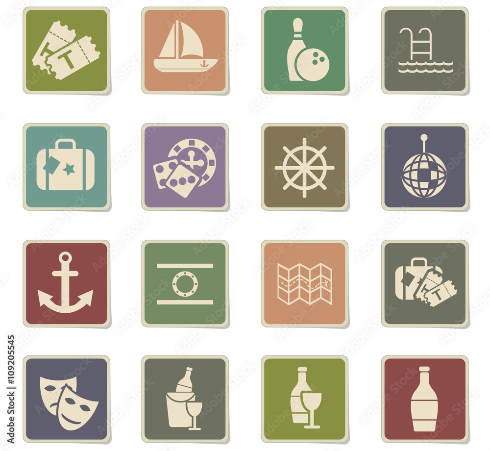 cruise icon set