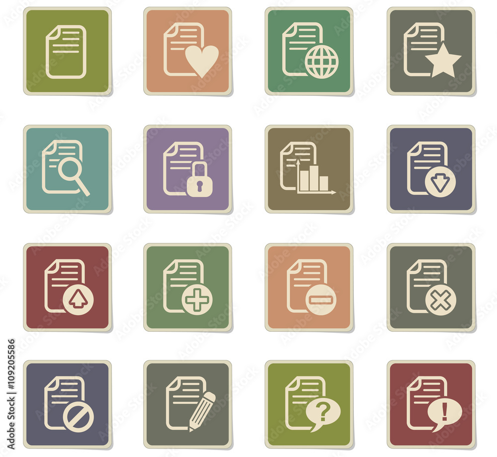 document icon set document icon set