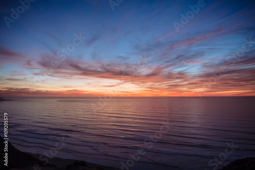 Sunset over ocean, San Diego, California, USA