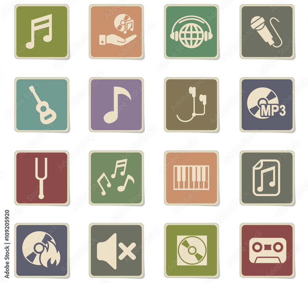 music icon set music icon set