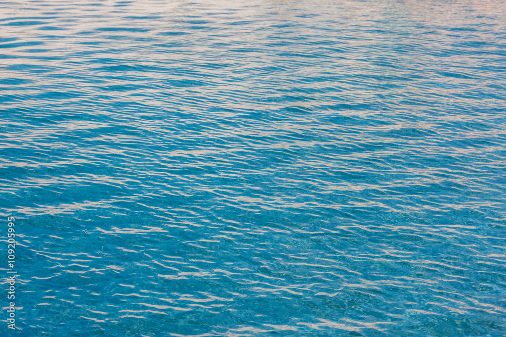 Fototapeta premium Blue water surface texture background.