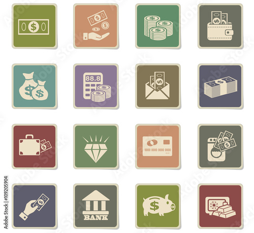 hand and money icon set