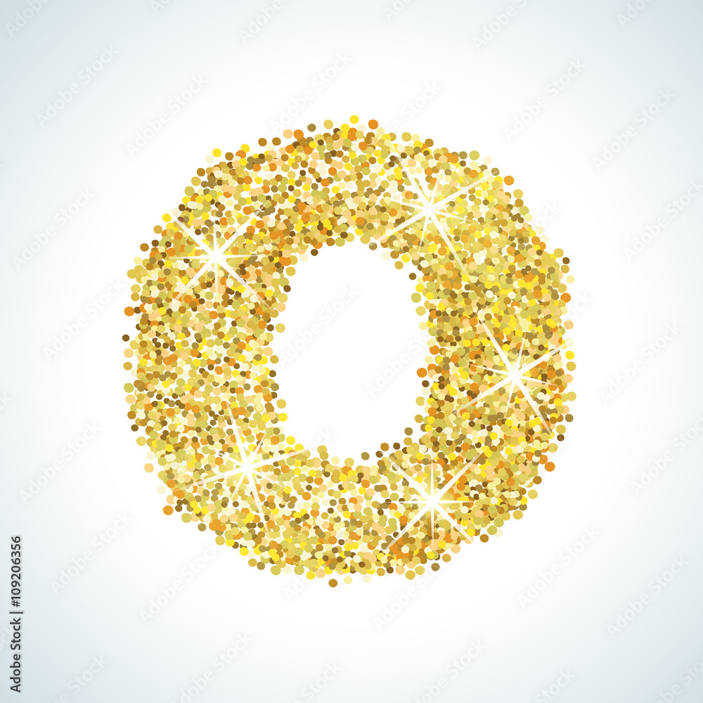 Zero number in golden style. illustration gold design Zero number in golden style. illustration gold design