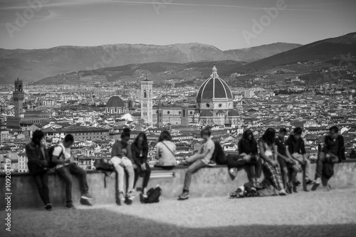 Fototapet Florence Panorama in Tuscany, Italy
