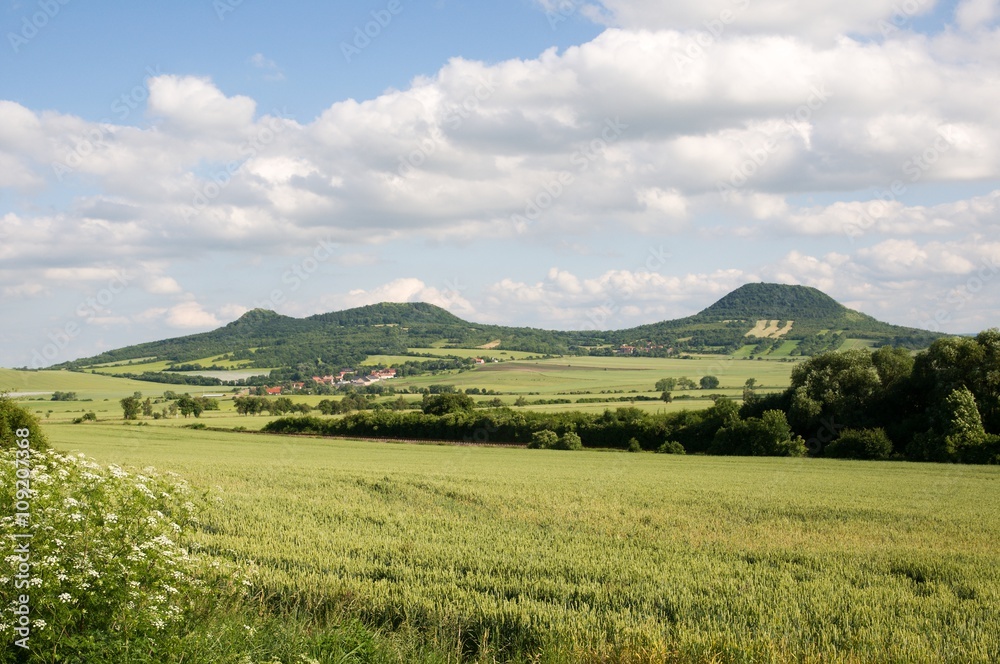 Hill Oblik in the Ceske Stredohori, Czech republic