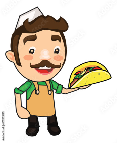 taco stand icons - illustration