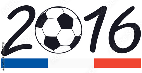 lettering 2016 with france national colors