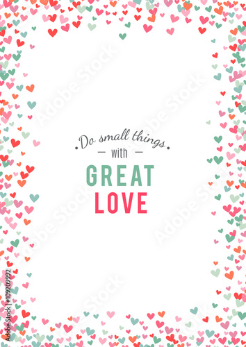 Romantic pink and blue heart background. illustration