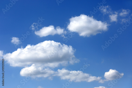 view on clouds in blue sky