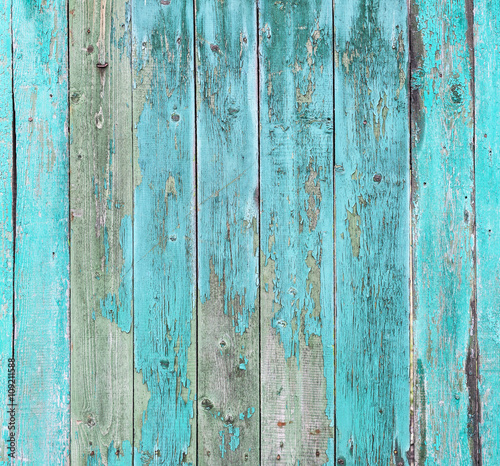 Old green wooden background.
