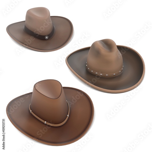 3d renderings of cowboy hats