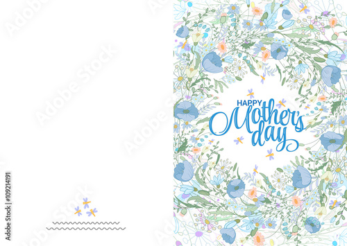Beautiful flowers decorated greeting card design for Happy Women's Day celebration.
