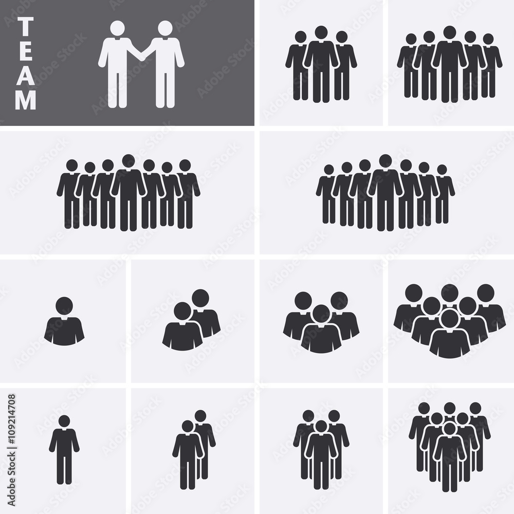 Businessman Icons set. Team Icons. Crowd of people. Group of men Businessman Icons set. Team Icons. Crowd of people. Group of men