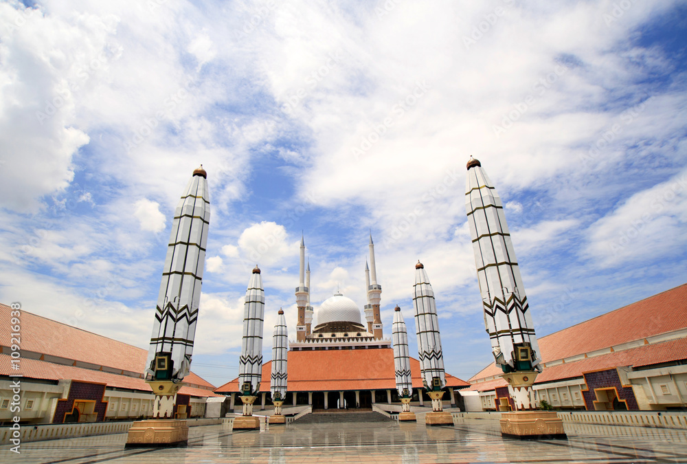 Obraz premium Mosque at Semarang, Central Java, Indonesia.