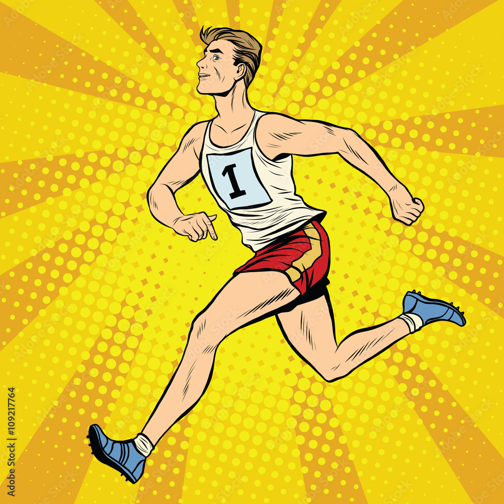 Runner male runner summer games athletics