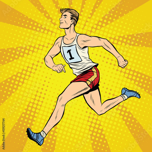 Runner male runner summer games athletics