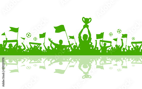 Menschen mit Pokal