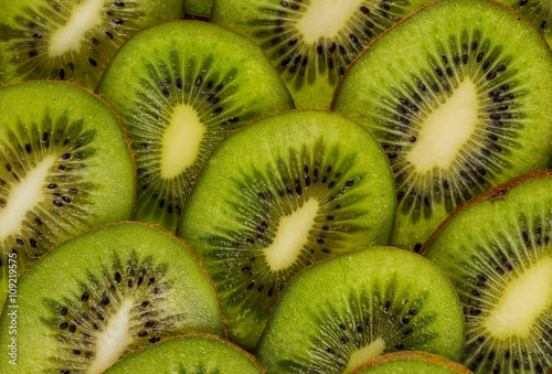 beautiful kiwi fruit slices background