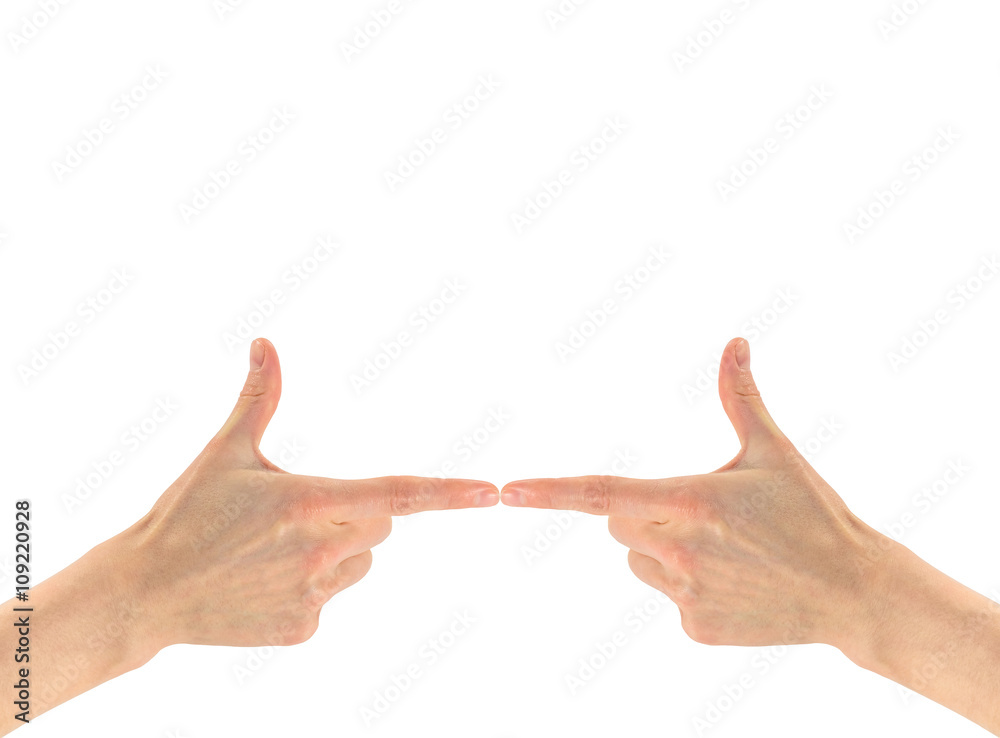 Gesture of the two women's hands Gesture of the two women's hands
