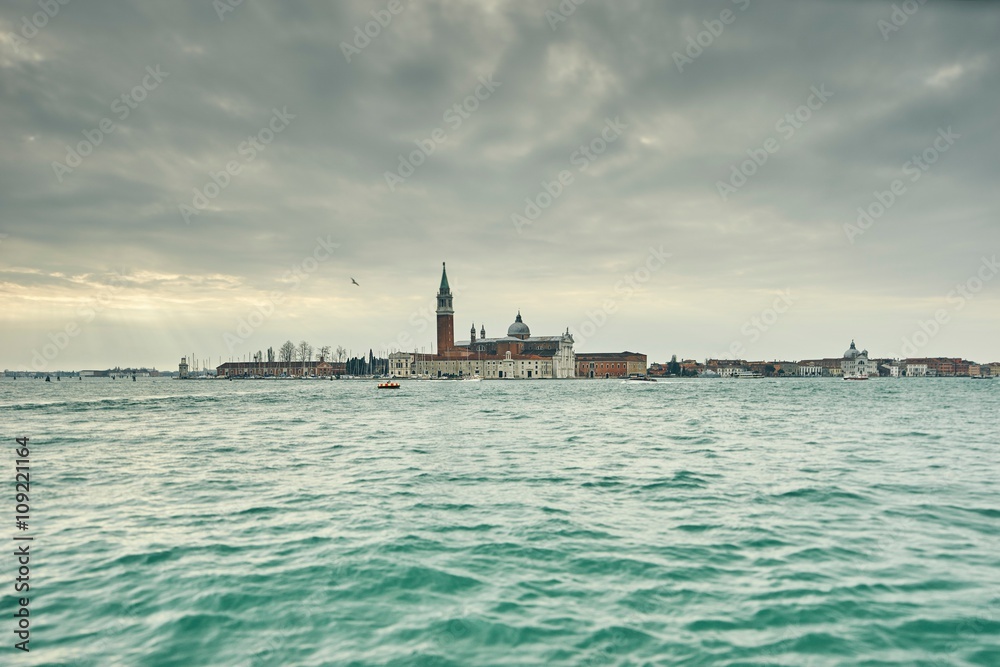 Distant view of Church of San Giorgio Maggiore, Venice, Italy Distant view of Church of San Giorgio Maggiore, Venice, Italy