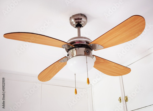 Electric ceiling lamp with propeller photo