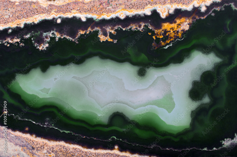Obraz premium background with dark green agate structure
