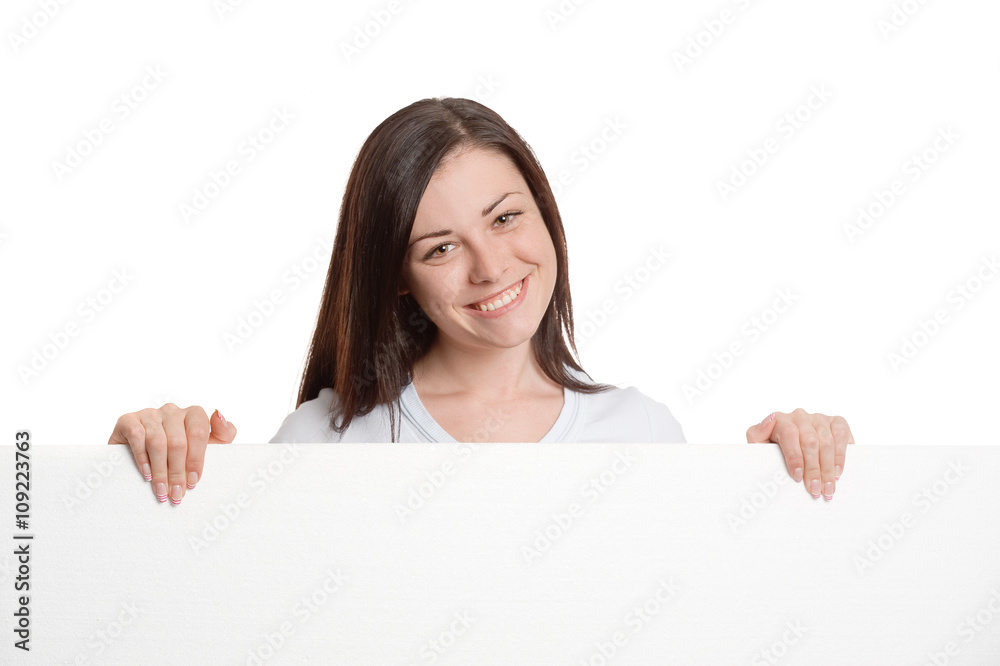 Girl with sheet of paper Girl with sheet of paper