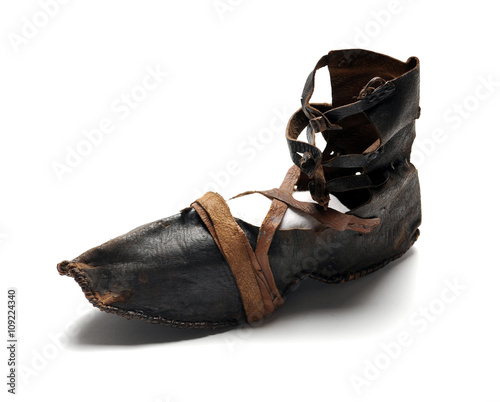Ancient leather shoe