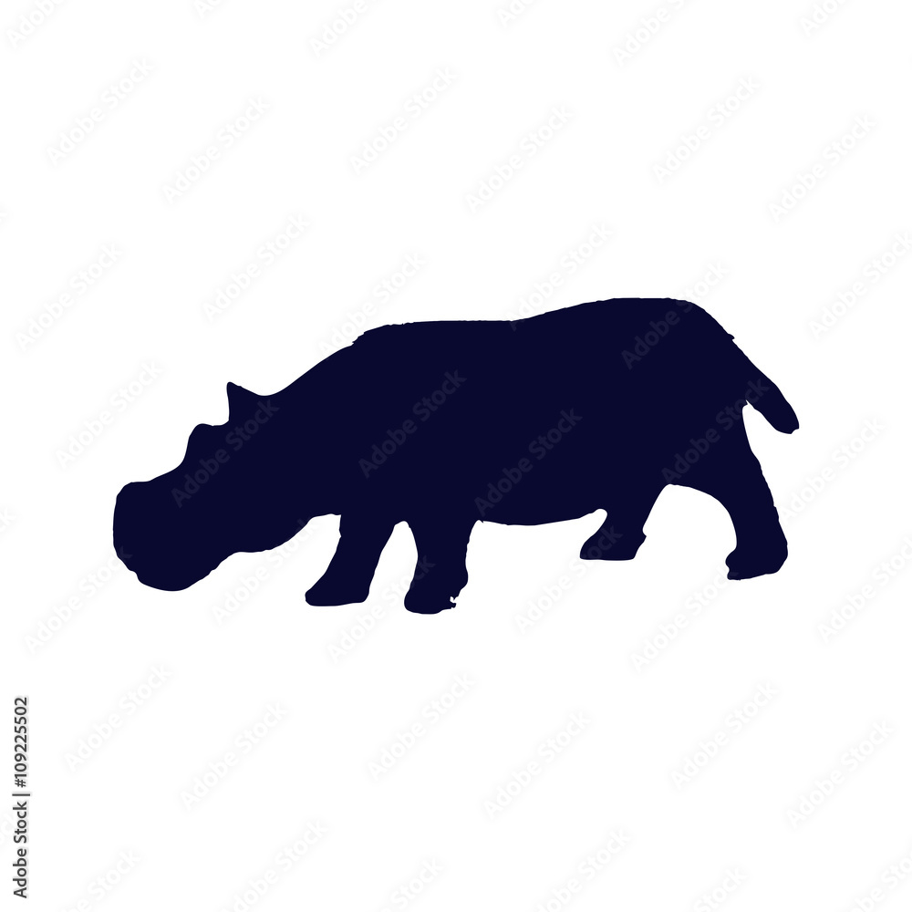 hippopotamus silhouette hippopotamus silhouette