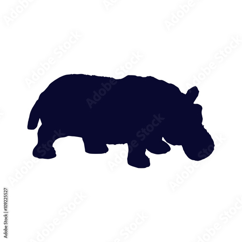 hippopotamus  silhouette 