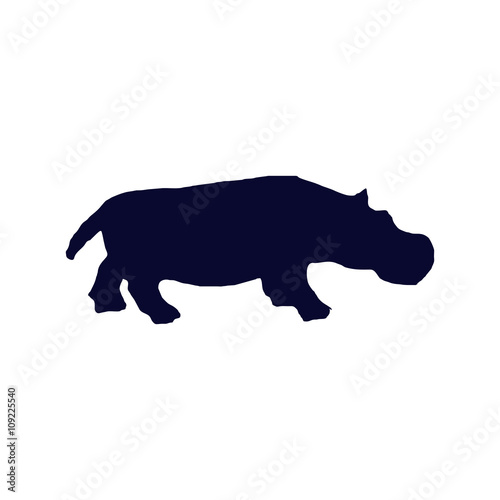 hippopotamus  silhouette 
