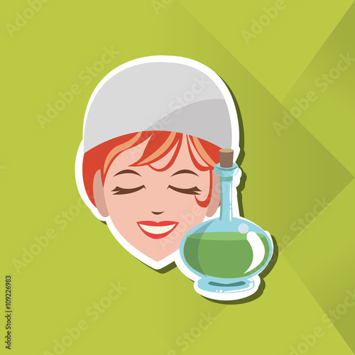 Flat illustration of spa center design, edita