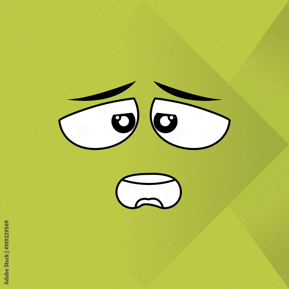 Flat illustration of cartoon face design Flat illustration of cartoon face design
