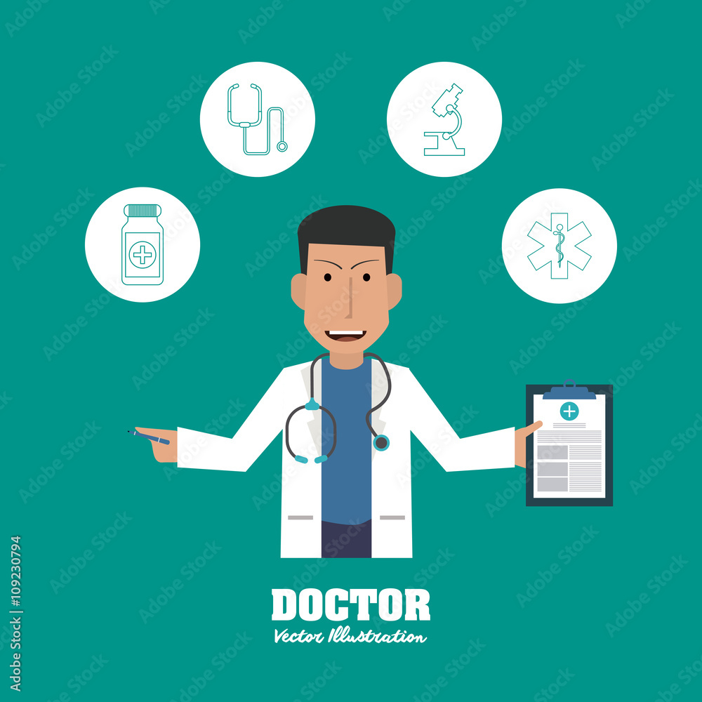 Doctor design, medical and healthcare concept Doctor design, medical and healthcare concept