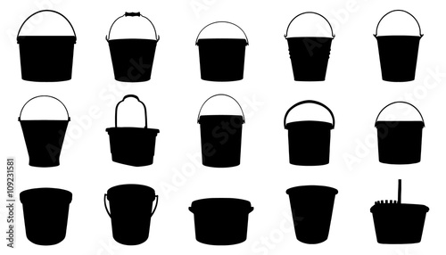 bucket silhouettes photo