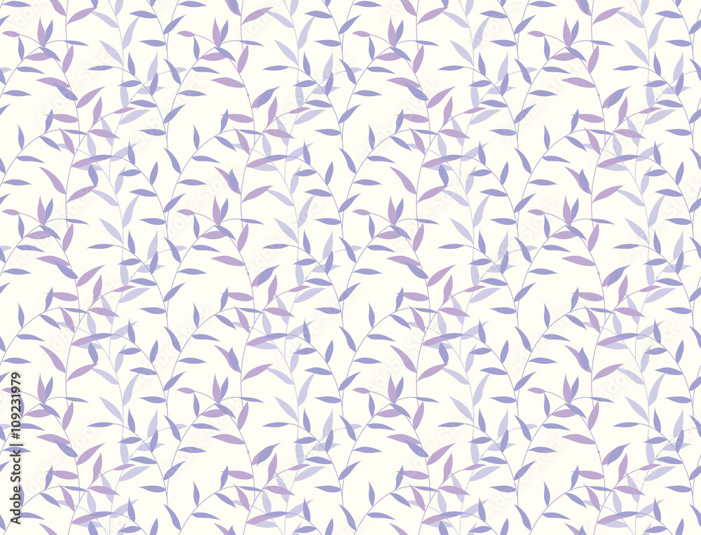 Seamless Curly Plant Leaves Floral Pattern Seamless Curly Plant Leaves Floral Pattern