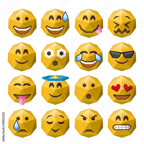Low polygon smileys