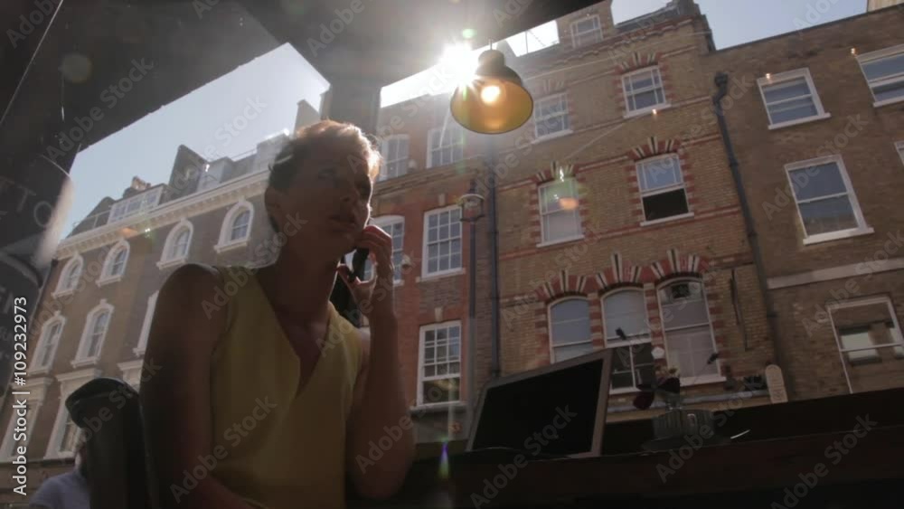 Woman using mobile phone