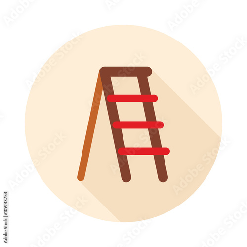 Ladder  stepladder  stair flat vector icon