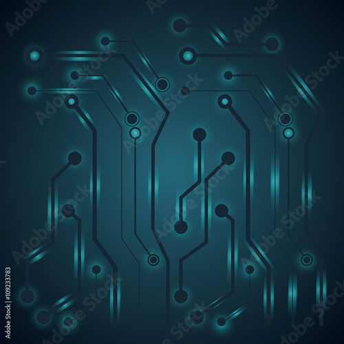 Circuit board design. technology and electronic concept