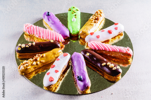 colorful eclairs