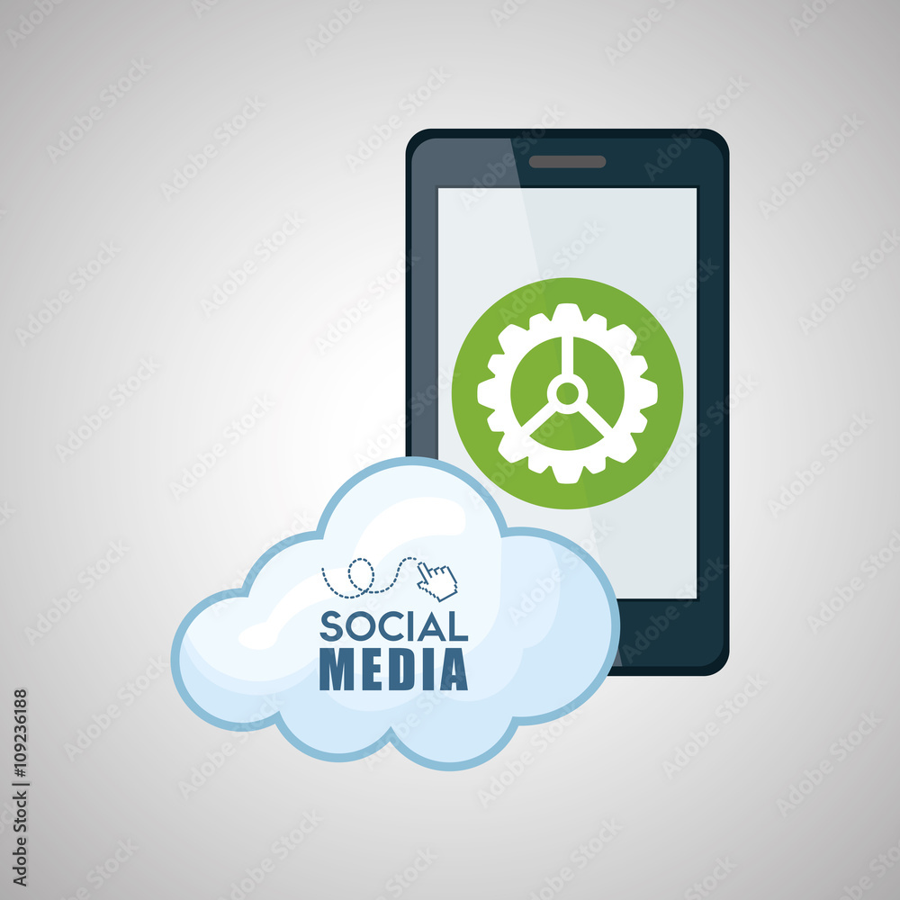 Social media design. smartphone icon. networking concept Social media design. smartphone icon. networking concept